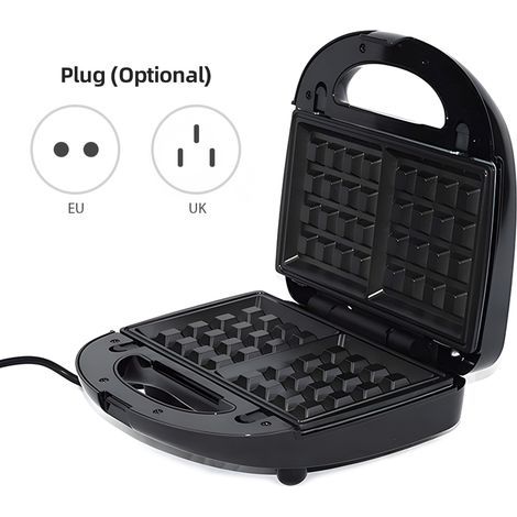 6-in-1 Waffle Maker, Double-Sided Heating, 750W Electric with Removable Non-Stick Plates - Panini Press, Grill/Donut Sandwich Maker, Nut Shell for Preparing Delicious and Easy Breakfasts (1/5)