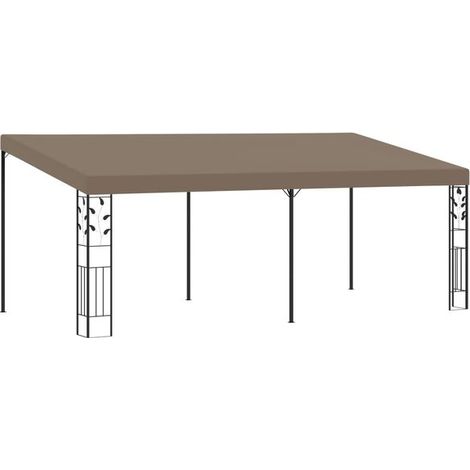 Gazebo mural, 6 x 3 x 2,5 mètres, gris-brun. (1/2)