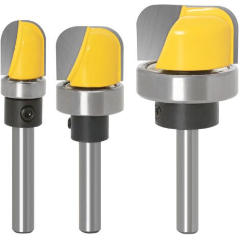 Mèche de toupie à tige 6mm/6.35mm/8mm, pour le travail du bois, mèche de toupie à bec rond de diamètre (1/5)
