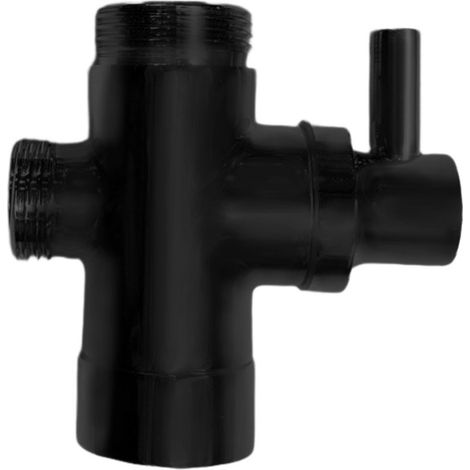 Inverseur de colonne de douche F3/4"-M1/2"xM3/4", noir mat