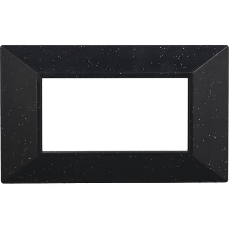 ETTROIT AN90424 Placca Piramide 4P Serie MOON Colore Nero Brillante Compatibile Con Bticino Axolute (1/4)