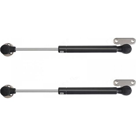 Lot de 2 vérins à gaz 60 N, ressorts hydrauliques pour meubles, adaptés aux bars de cuisine, caissons de pression (noir)