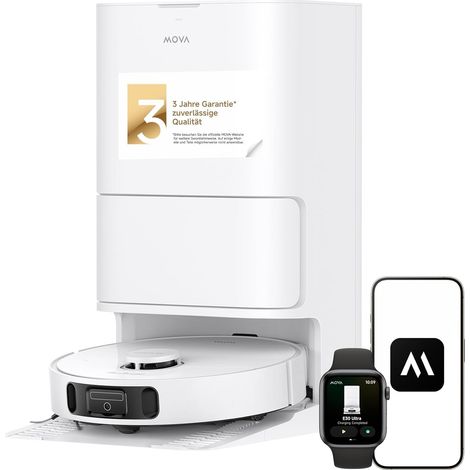 MOVA E30 Ultra Saugroboter mit 7000 Pa, Entleerung und Moppanhebung