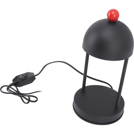 Lampe chauffe-bougie à intensité variable, lanterne chauffe-bougie, brûleur à cire pour bougies parfumées, lampe à bougie avec 2 ampoules, 110-220 V, noire, prise américaine 110 V (1/5)