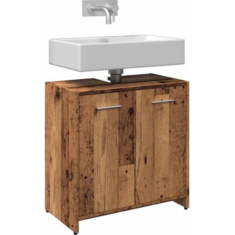 Waschbeckenunterschrank Altholz-Optik 60x33x60 cm Holzwerkstoff
