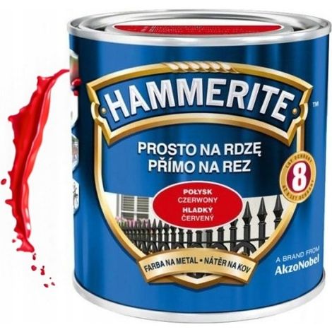 Hammerite Metallfarbe Direkt zu Rostrot 0,7 l