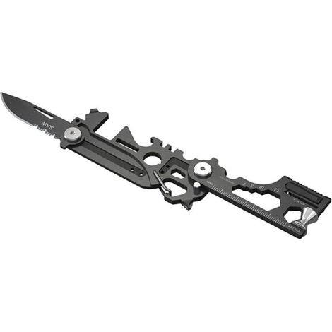 Couteau Pliant - Multi-Outil De Camping - Pour Randonnée Et Survie - 9 x 3,2 x 1,1 cm - Noir - 1 Pièce (1/4)
