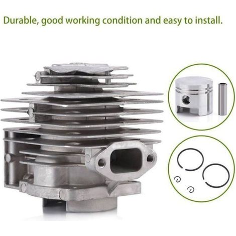 Kit Piston - 44 mm - Pour Débroussailleuse TL52 BG520 - En Alliage D'aluminium - 1 Pièce (1/4)