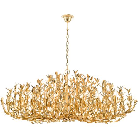 Dar Silvius Suspension ovale Silvius à feuilles d'or (1/5)