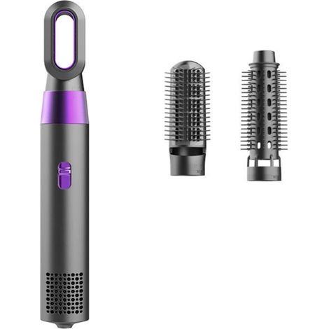 Brosse Seche Cheveux - 3 En 1 Lisse Boucle Seche - Air Chaud Froid Reglable - Pour Tous Types De Cheveux - 1 Piece (1/5)