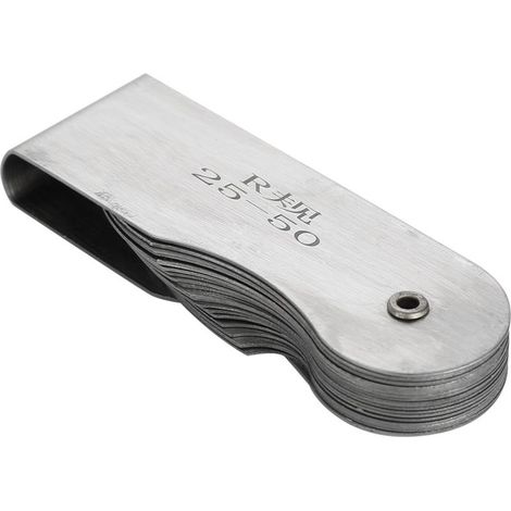 Radiuslehre aus Edelstahl, Messwerkzeug für Außen- und Innenrundungen (R25-50MM) (1/4)