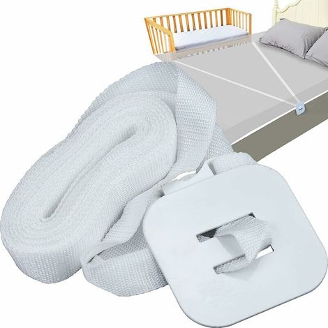 Cinghia per letto da 6 m per dormire insieme, cinghia regolabile per letto per bambini, attacco extra per letto, cinghia bianca per letto a molle
