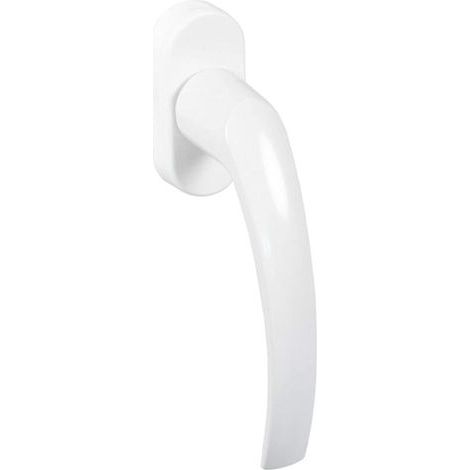 Poignée de fenêtre blanc Poignée de fenêtre en plastique sur rosace ovale Olive oscillo-battante sans cylindre de fermeture 1 Pièce (1/3)