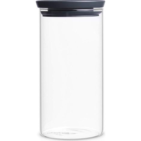 Brabantia Barattolo Rotondo in Vetro Borosilicato, 1.1L, Trasparente (1/5)