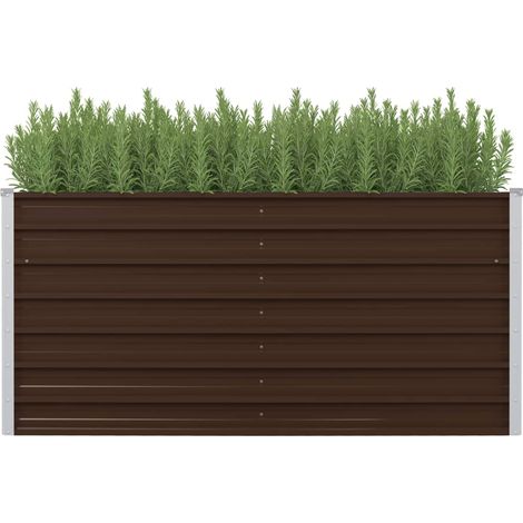 Jardinière surélevée Marron 160x80x77 cm Acier galvanisé (1/5)