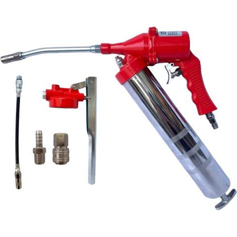 PISTOLA INGRASSATORE PER GRASSO 2 FUNZIONI AD ARIA E MANUALE 400CC KIT 6PZ (1/5)