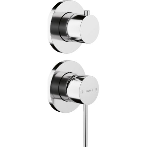 Einhebeliges verdecktes Außenteil 2-3 Wege für Dusche. Nobili VELIS Serie WE81102/1VECR Verchromt - Messing