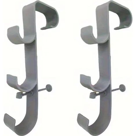 Bardusch - Lot de 2 Support robuste à 3 crochets pour piscines hors sol Intex jusqu'à 7 cm - Peut contenir un écumoire,un tuyau et un outil de serviette (1/5)