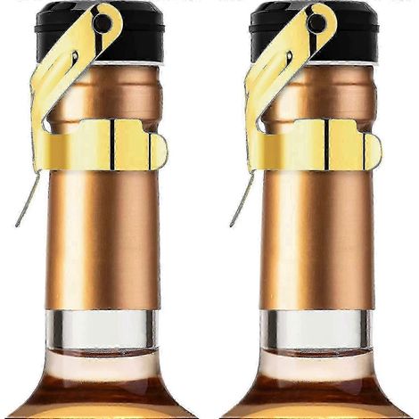 Bouchon pour vin mousseux Cava, bouchon de bouteille de champagne en acier inoxydable doré (1/5)