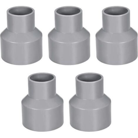 50mm x 32mm Réducteur Tuyau PVC Raccord Couplage Accouplement Moyeu Par Moyeu DWV Gris 5Pcs (1/3)