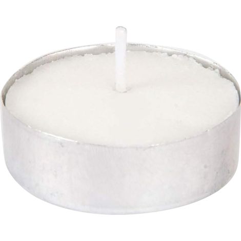 CANDELA BIANCA 'TEALIGHT' cm 3,8 x 1,5 - cf. 50 pz in blister- 16 blister - Senza Marca