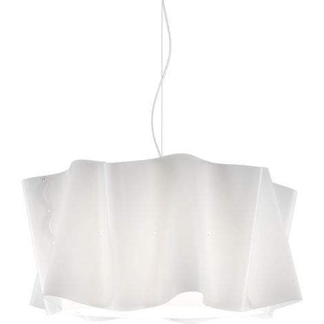 Aufhängung 3 Lichter Weiß aus verchromtem Metall Cm. 60 x 32 Std