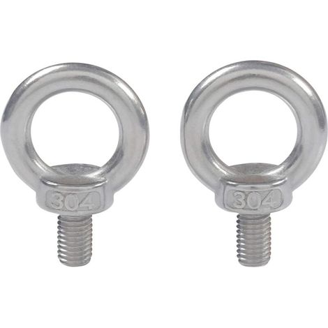 M5X10 304 En Acier Inoxydable Filetage Mâle Anneau De Levage À Oeil Boulon À Oeil Boulon À Oeil Vis Machines Épaule 10 PCS (1/5)