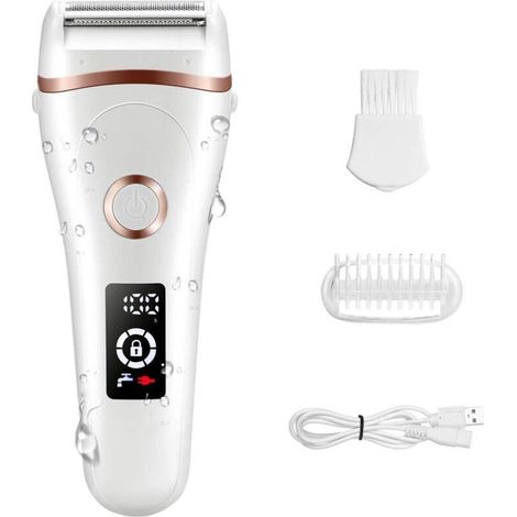 Rasoir Électrique Femme Sans Fil Rechargeable USB, Étanche, Utilisable Sec ou Mouillé – Modèle Compact et Silencieux (1/4)