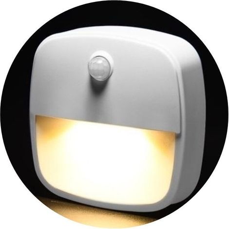 Veilleuse LED à lumière blanche chaude, veilleuse automatique à 5 niveaux de luminosité, avec capteur de luminosité, prête à l'emploi (Plug and Play). (1/5)
