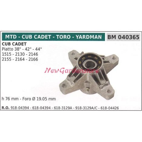 Cubo de cuchilla para tractor cortacésped LTX 1040 plano 38 42 44inch MTD 040365