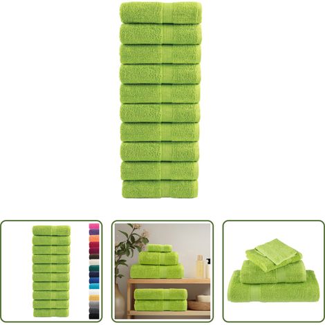 vidaXL Serviette de visage - Serviettes d'invité de qualité supérieure SOLUND 10 pcs (1/5)