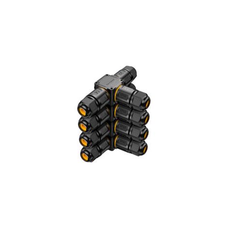 4 Stück IP68 wasserdichte Kabelverbinder – 3-Wege-Anschlussdose mit 3-adrigem wasserdichtem Stecker – Gartenanschluss – 6–11 mm Kabelverzweigung – Wasserdichtes externes Elektrogehäuse – Crezuo
