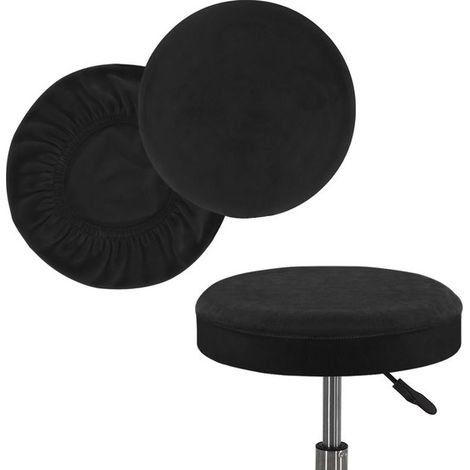 Housse de chaise 2 pièces, housse de chaise antidérapante, housse de tabouret, housse de chaise de bureau, housse de chaise amovible, housses lavables pour tabourets de bar, ronde universelle, Mar (1/5)