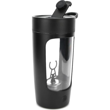 Blender portable automatique rechargeable USB 650 ml avec gobelet mélangeur et bouteille intégrée, outil de cuisine noir (1/5)