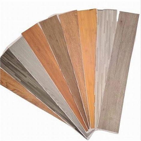 Kit de revêtement de sol PVC 36 pièces, parquet stratifié adhésif, lames, coloris variés, 5 m²