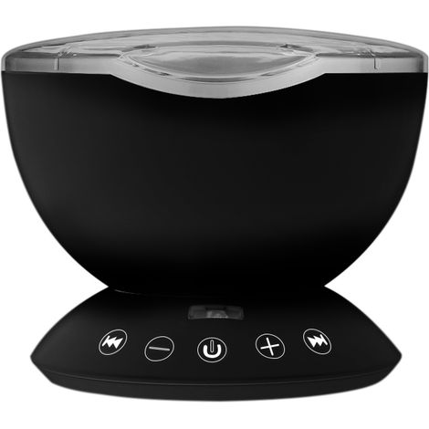 Mehrfarbiger Ozeanwellen-Lichtprojektor als Nachtlicht mit Mini-Musikplayer für Wohn- und Schlafzimmer, originelle Babylampe, Schwarz (1/5)
