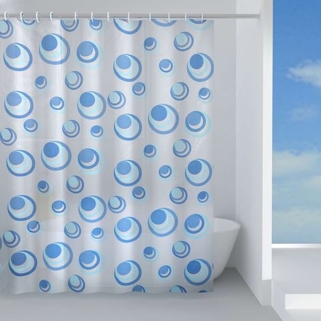 Rideau de douche Orbita 240X200 bleu clair