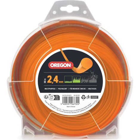 Fil de débroussailleuse 2.4 mm Orange Rond, 2.4mm x 88m (1/5)
