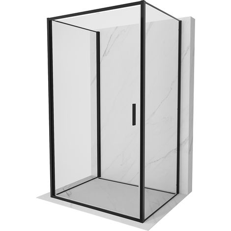 Mexen Exo-B 3S 3-seitige Duschkabine, schwenkbar, 75 x 120 cm, transparent, schwarz - 817-075-120-70-00-3S (1/5)