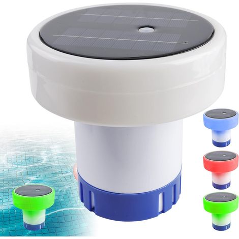 Grand Flotteur doseur de 6 Pouces, doseur de Chlore de Piscine à énergie solaire, Flotteur doseur de Chlore pour Bain à remous avec Lampe RVB pour Grand Bain à remous, Flotteur de Chlore de Piscine (1/5)