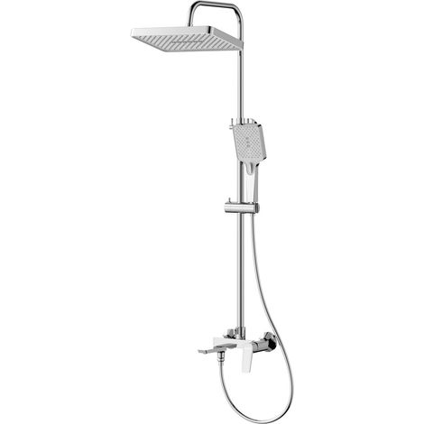 Colonne de douche FLERY avec mitigeur à levier, bras réglable, chromé