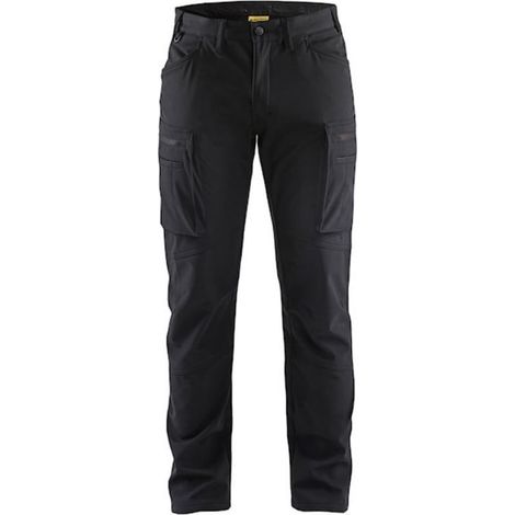 Pantalon de travail softshell maintenance BLAKLADER 1477 - Noir - 52 - Jambes courtes (1/4)