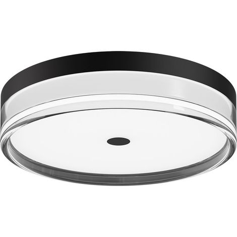 Plafoniera LED 32W nera tonda Ø40cm 3CCT IP40 Italux (1/3)