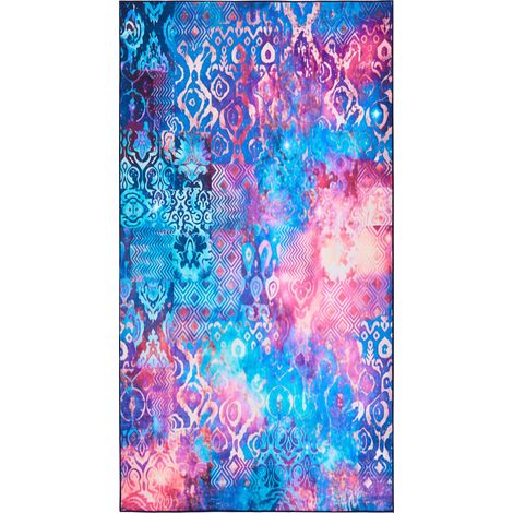 Rug Multicolour Polyester 80 x 150 cm Flat-Woven Oriental Boho Style Vibrant Printed Pattern ORVELLA