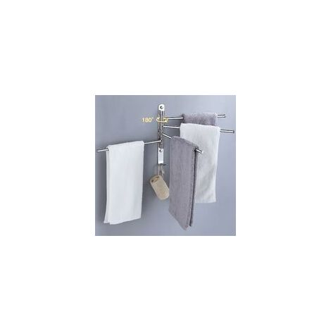 180 Drehung Edelstahl Handtuchhalter Wandhandtuchhalter Handtuchhaken Bad Handt-Crezuo (1/4)
