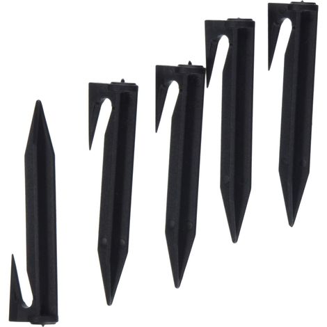Lot de 200 Crochets de Fixation pour Tondeuse, Robot Tondeuse à Gazon - Support de câble - Kit de Fixation pour câble de délimitation - Compatible avec (1/3)