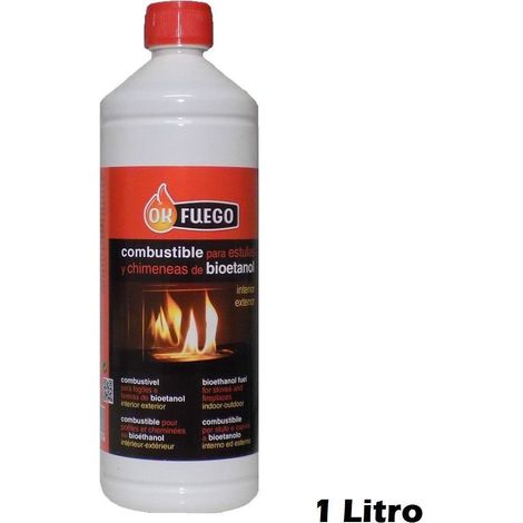 Combustible BIOETANOL 1L OK FUEGO para estufas y chimeneas