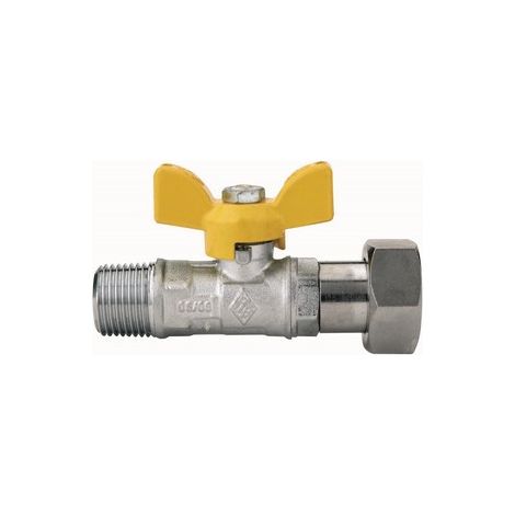 VALVOLA A SFERA PER GAS FILETTATURA MASCHIO CON GIRELLO Misura: 1/2" x 1/2"