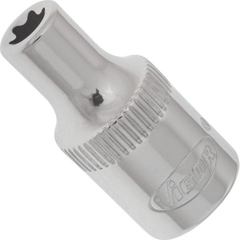 VIGOR T Steckschlüsseleinsatz, V2186N, 1/4 Zoll (6,3 mm) Vierkant, E Profil, SW E5 (1/2)