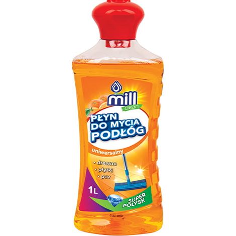 Agrecol Mill Clean - Detergente per pavimenti, arancia, 1L - concentrato